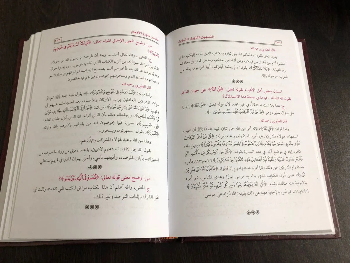 التسهيل لتأويل التنزيل فى سؤال وجواب تفسير سورة الأنعام